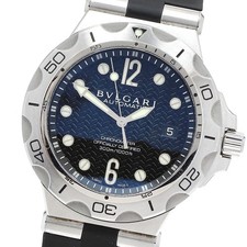 Orologio Uomo Automatico BVLGARI Diagono Scuba Aqua DP42SSD Data Quadrante Nero_916275