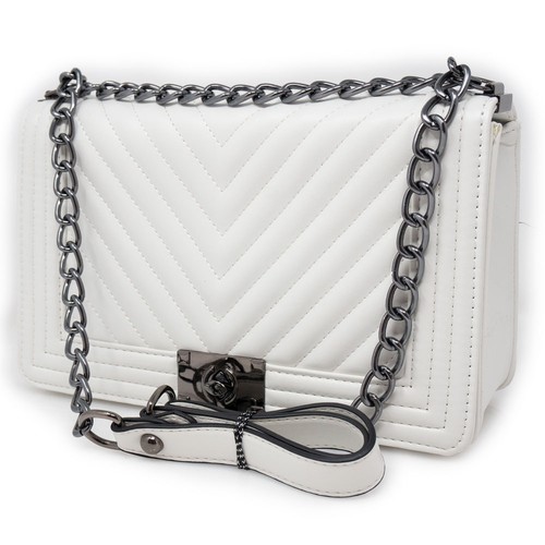 Borsa donna tracolla bianca
