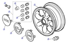 MG ROVER 200/25/800/MG ZR CHIAVE PER DADO DI BLOCCAGGIO RUOTA 53 J OEM KBM100120