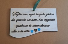FIGLIO Targhetta in Legno da