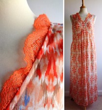 Abito lungo da sole arancione