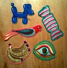 CINQUE PATCH RICAMATE PER HOBBY CREATIVI