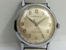 Orologio Vintage CARAVELLE Meccanico Swiss Made FUNZIONANTE Ottime Condizioni 