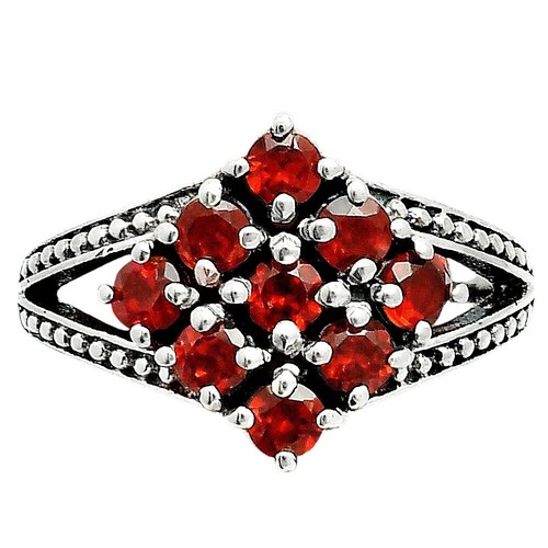 Anello grappolo argento - grappolo, in