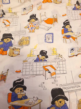Foglio piatto singolo vintage Paddington Bear anni '80 molto raro
