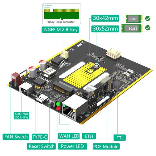 Adattatore key a type c - m.2,