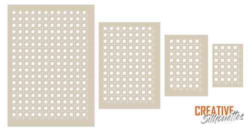 Stencil modello stile - , rattan