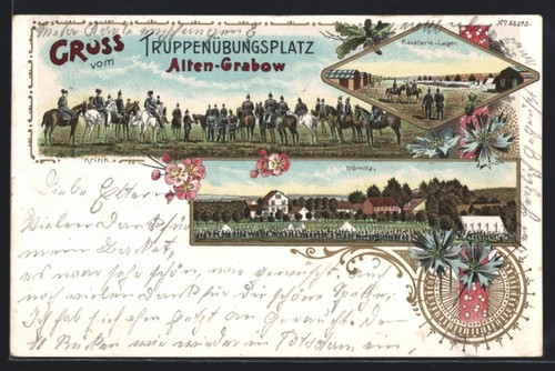 Litografia alten grabow campo - alten-grabow,,