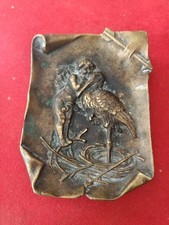 Antico posacenere in bronzo