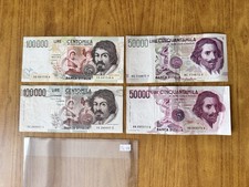 LOTTO 4 BANCONOTE LIRE 100000