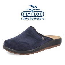 Fly Flot Ciabatta Uomo Pantofola Casa in Microfibra 52752 XL Blu Anatomica