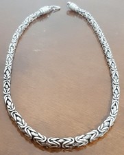 COLLANA  UOMO  ARGENTO MASSICCIO 925 COLLIER GIROCOLLO DONNA 77 gr 50 cm snake 
