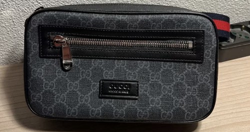 Gucci supreme marsupio nero - gucci,
