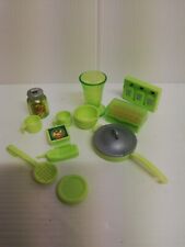 Accessori cucina bagno barbie mattel verde color green accessories cuisine doll