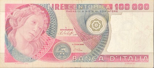 Banconota italia 100 000 lire - banconota, 100.000