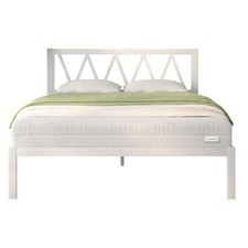 Rete Letto Matrimoniale 160x190 con Testiera e Pediera Struttura Letto a Doghe