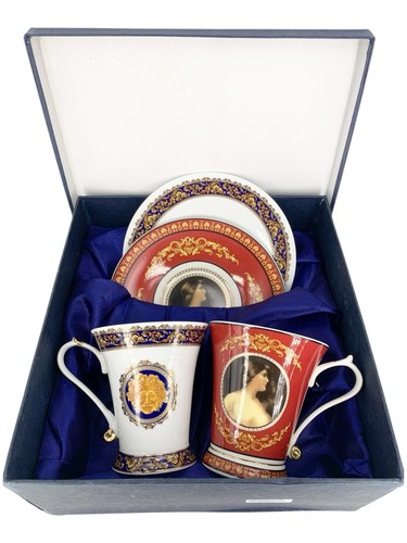 Set tazze piattini dipinti a - tazze,