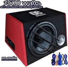 Amplificatore sub woofer audio auto 1500 watt 12" bass box amplificato attivo NUOVO AGGIORNATO