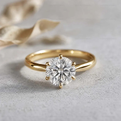 Anello moissanite lega - lega, di