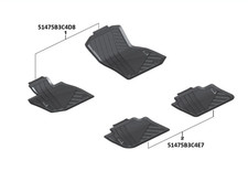 SET TAPPETINI IN GOMMA ANTERIORI E POSTERIORI ORIGINALI BMW X3 G45 - 51475B3C4D8