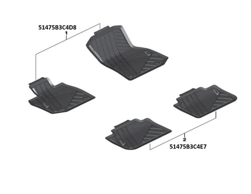 Set tappetini gomma - in,