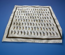 Holland & Holland London fatto a mano seta tasca quadrata vecchia scuola scena caccia