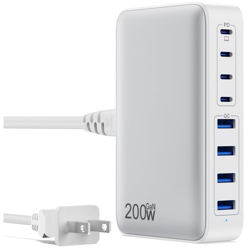 Caricabatteria usb 200w gan - 200w,