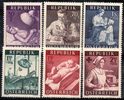 Austria 1954 999 1004 - austria, 999-1004