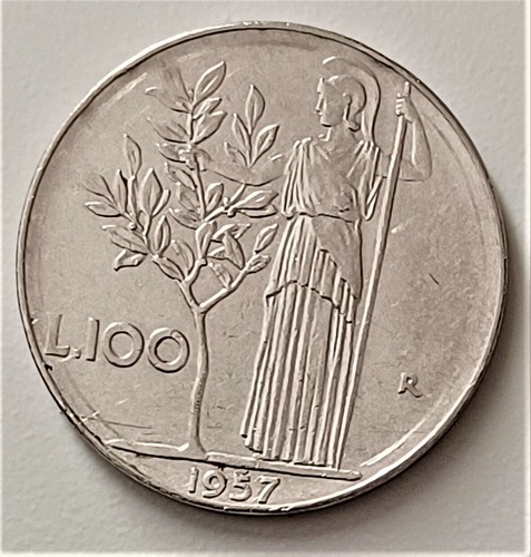Moneta 100 lire del 1957 - lire,