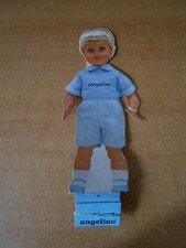 PUBBLICITA' BAMBOLA ANGELINO SEBINO SAGOMATO IN CARTONCINO-cm.8x18