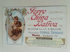 CARTOLINA FERRO CHINA BALIVA ROMA DIGESTIVO BENEDETTI PREZZARIO PUBBLICITARIA 