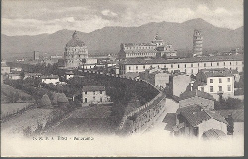 Pisa panorama cartolina - pisa,