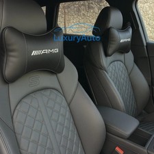 Cuscino Collo Mercedes AMG | Supporto Cuscino Poggiatesta | Nero | Logo AMG