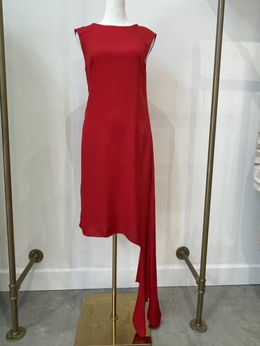 Abito seta rosso mily - abito,