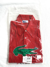 Polo uomo IZOD LACOSTE anni 80 pull over manica corta rossa NUOVA VECCHIO MAGAZZINO