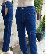 Jeans Uomo Cargo 4 Stagioni Elasticizzato Tasconi Regular Fit 46/60