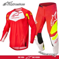COMPLETO CROSS BAMBINO ALPINESTARS RACER FACTORY RED WHITE YELLOW FLUO