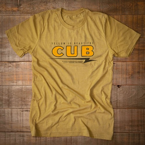 Shirt piper cub yellow - t-shirt,