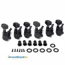 Meccaniche Autobloccanti Nere 6 in linea con Accessori per Chitarra Elettrica