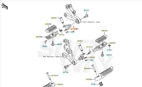 Supporto pedana kawasaki ninja - kawasaki,