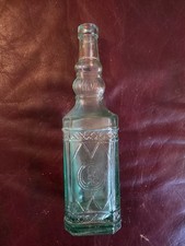 VETRERIA ETRUSCA QUADRATA BOTTIGLIA VETRO STILE VINTAGE Italia