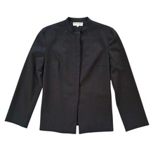 Giacca Blazer Vintage Giorgio Armani Le Collezioni Zip Donna 6 Nero Italia anni 90