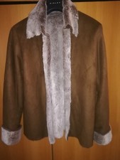 Giacca Pelliccia Marrone Aperta Taglia M L 