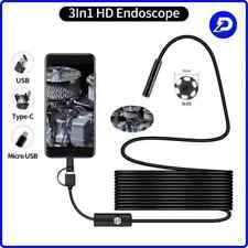 TELECAMERA ENDOSCOPICA TELEFONO 6 LED CAVO FLESSIBILE 2m IMPERMEABILE ISPEZIONE