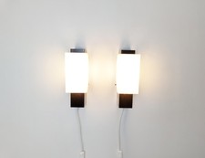 Coppia di lampade da parete vintage, applique anni 70, industriali, space age, svedesi