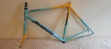 Bianchi Mega Pro L 7005 telaio in lega 55 cm Celeste/Giallo Pantani epoca