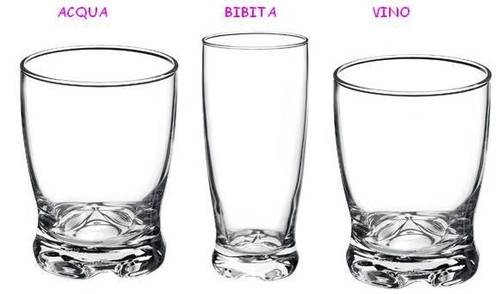 Set bicchieri tavola vino - bicchieri, da