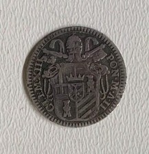 STATO PONTIFICIO - CLEMENTE XIII - GROSSO 1760 ANNO II ROMA