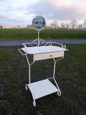 ANTICO TAVOLO TRUCCO VANITÀ METALLO PARRUCCHIERE MOBILE BAGNO FRANCESE
