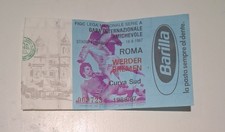 Biglietto Partita AS Roma -  Roma   Werder Brema 2-1 - Stadio Flaminio 18/08/87